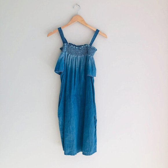 Current/Elliott Madeline Cold Shoulder Dress Blue - Picture 2 of 8
